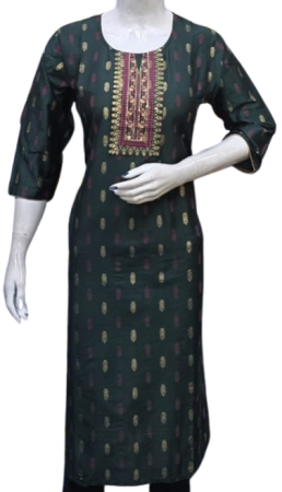 ONV014 Silk Small Embroidery Kurti