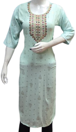 ONV069 Dobby Big Embroidery Kurti