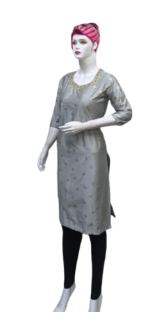 ONV079 Silk V Embroidery Kurti