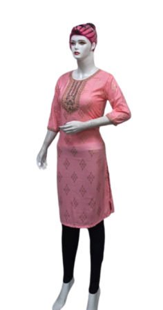 ONV085 Dobby Embroidery Kurti