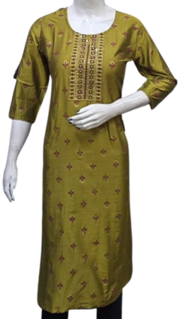 ONV087 Silk Small Embroidery Kurti