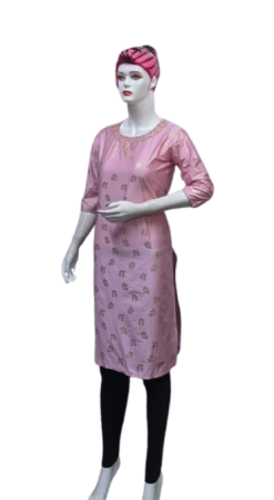 ONV0102 Silk V Embroidery Kurti