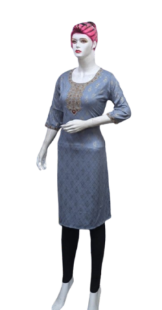 ONV0109 Dobby Embroidery Kurti