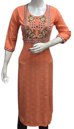 ONV0110 Dobby Embroidery Kurti