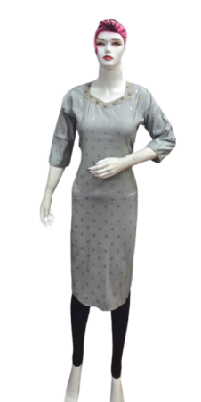 ONV0114 Silk V Embroidery Kurti