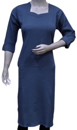 ONV0149 Popcorn Side Open Kurti