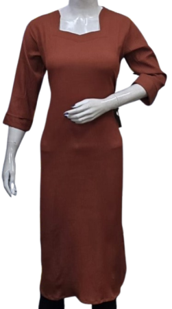 ONV0151 Popcorn Side Open Kurti