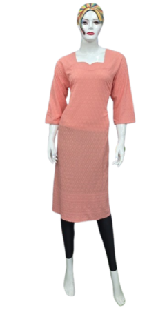 ONV0179 Chikankari Side Open Kurti
