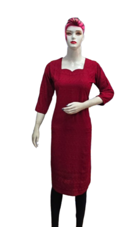 ONV0180 Chikankari Side Open Kurti