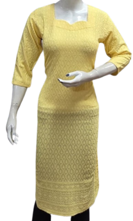 ONV0182 Chikankari Side Open Kurti