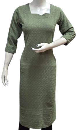 ONV0193 Chikankari Side Open Kurti