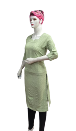 ONV0194 Chikankari Side Open Kurti