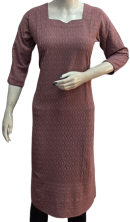 ONV0195 Chikankari Side Open Kurti