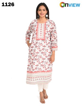 ONV1126 COTTON CHIKANKARI WORK WITH DIGITAL PRINT