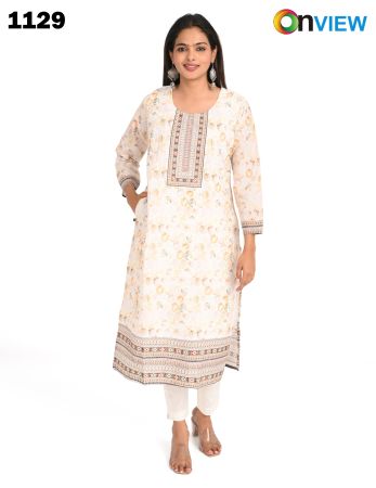ONV1129 COTTON CHIKANKARI WORK WITH DIGITAL PRINT