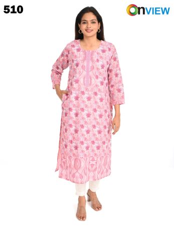 ONV510 COTTON CHIKANKARI WORK WITH DIGITAL PRINT