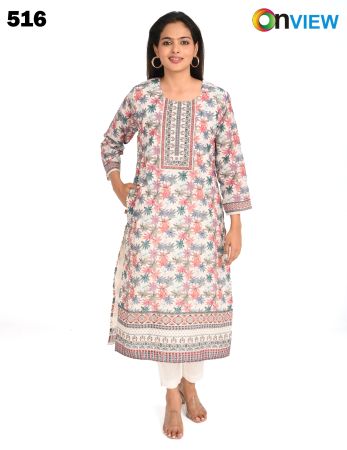 ONV516 COTTON CHIKANKARI WORK WITH DIGITAL PRINT