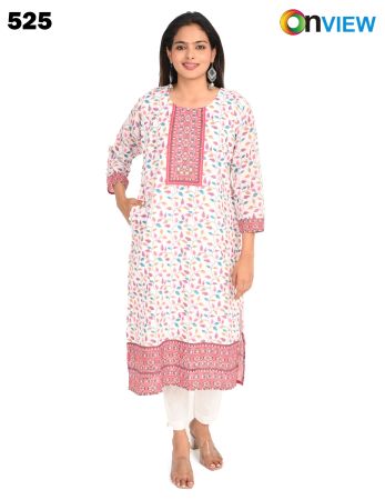 ONV525 COTTON CHIKANKARI WORK WITH DIGITAL PRINT