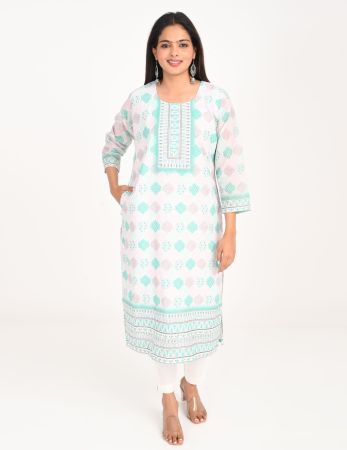 ONV527 COTTON CHIKANKARI WORK WITH DIGITAL PRINT