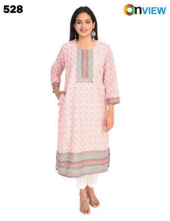 ONV528 COTTON CHIKANKARI WORK WITH DIGITAL PRINT