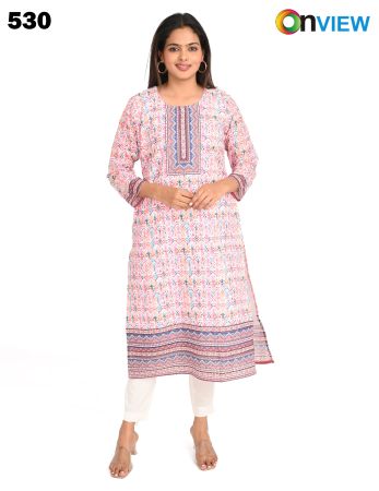 ONV530 COTTON CHIKANKARI WORK WITH DIGITAL PRINT
