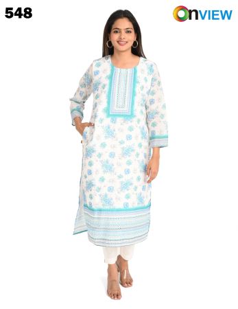 ONV548 COTTON CHIKANKARI WORK WITH DIGITAL PRINT