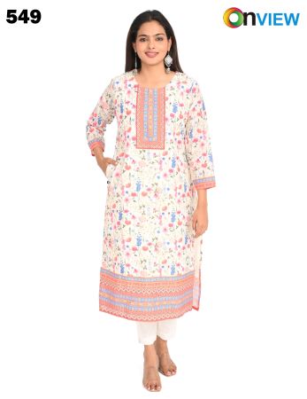 ONV549 COTTON CHIKANKARI WORK WITH DIGITAL PRINT
