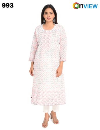 ONV993 COTTON CHIKANKARI WORK WITH DIGITAL PRINT